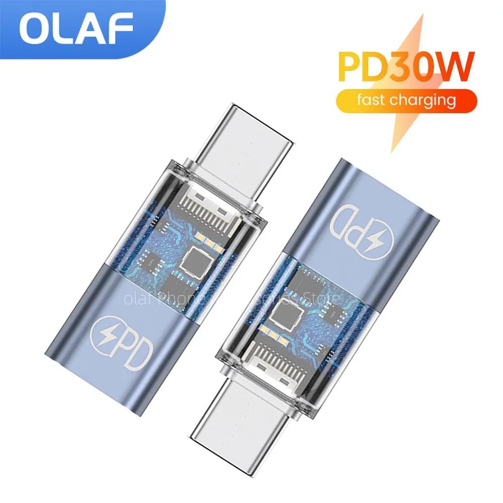 Olaf Ʈ-C Ÿ , PD30W   IOS -USB C  ȯ, LED   15 е Ŀ